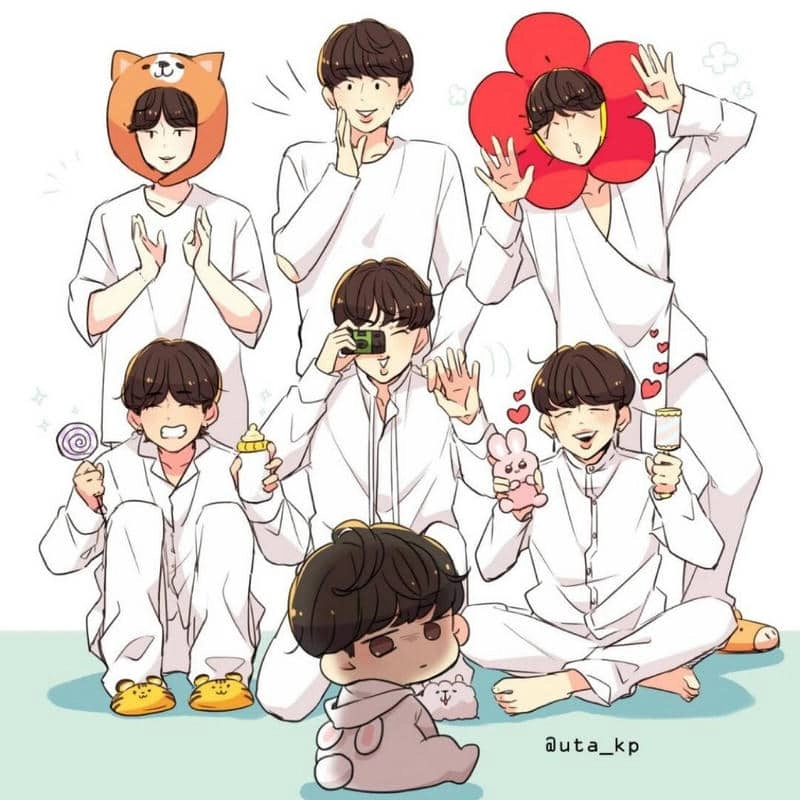 Ngắm ngay chibi bts jin dễ thương