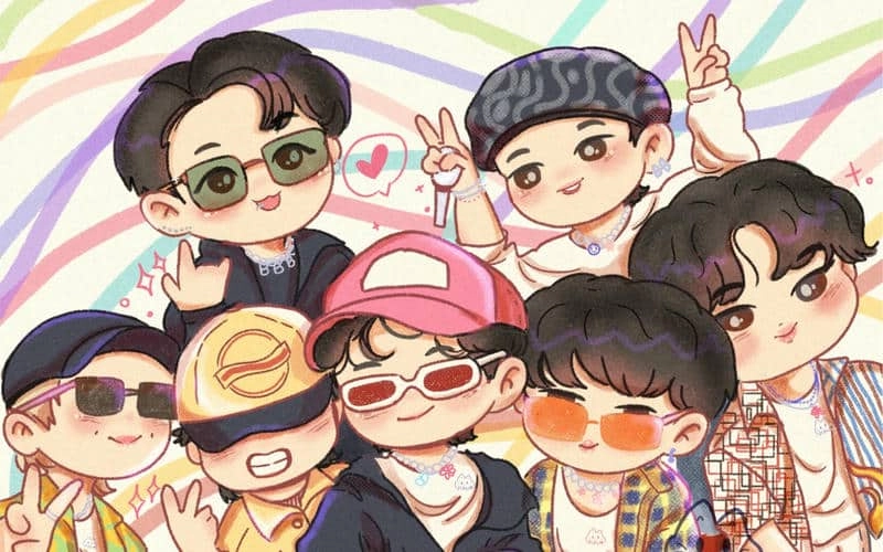 Tải ngay bts chibi wallpaper siêu đẹp