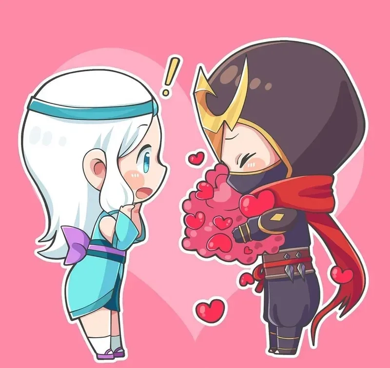 Bộ ảnh cặp đôi chibi khiến tim tan chảy