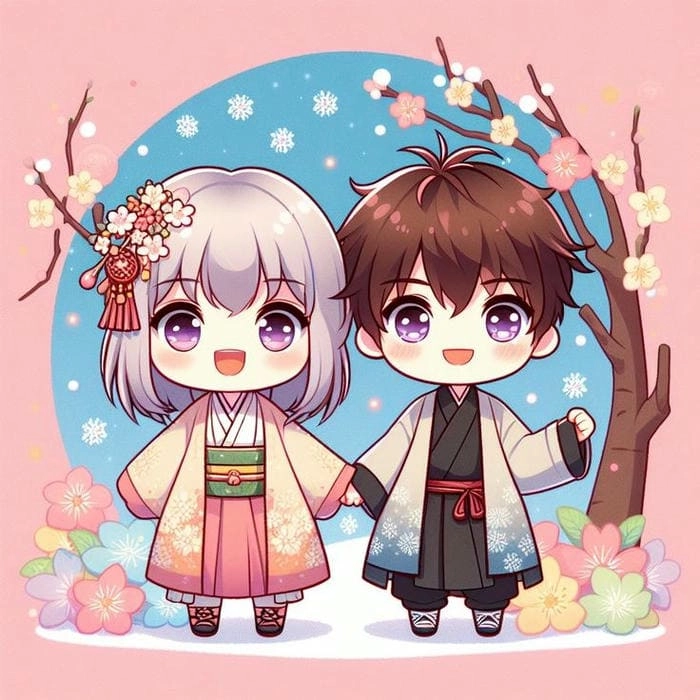 Gợi ý chọn ảnh cặp đôi chibi cute hôm nay