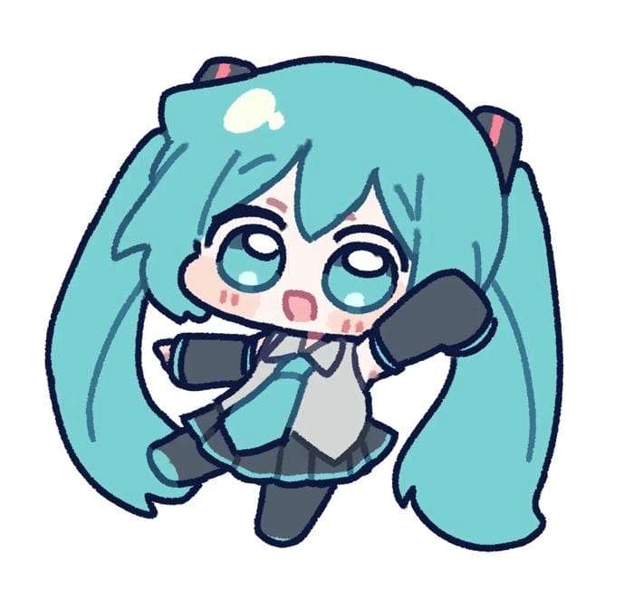 Sáng tạo cùng hình vẽ miku chibi xinh xắn