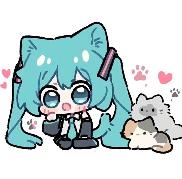 Ngắm ngay anime cute chibi miku siêu dễ thương