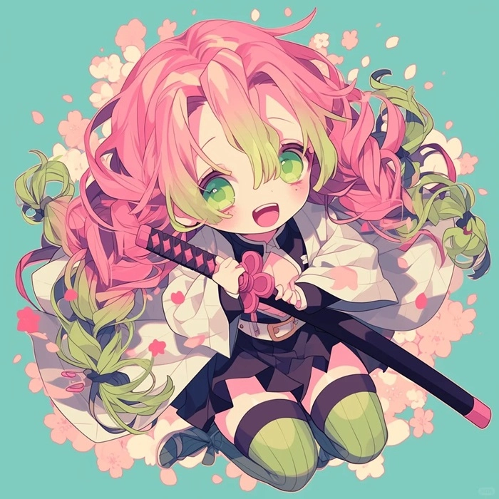 Dán nhãn phong cách với chibi mitsuri sticker dễ thương