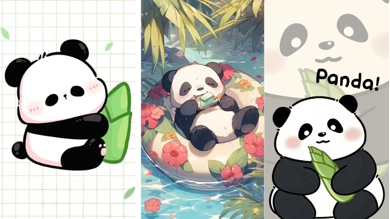 Ảnh chibi panda là như thế nào
