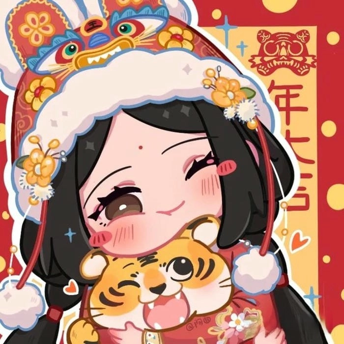 Sưu tầm anime chibi tết cực chất mùa xuân