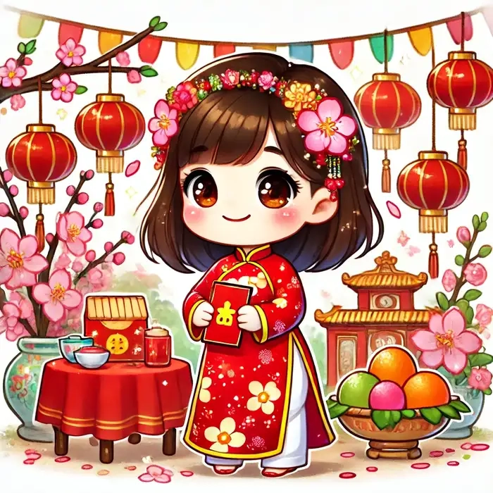 Khám phá ngay bộ hình chi bi tết sinh động