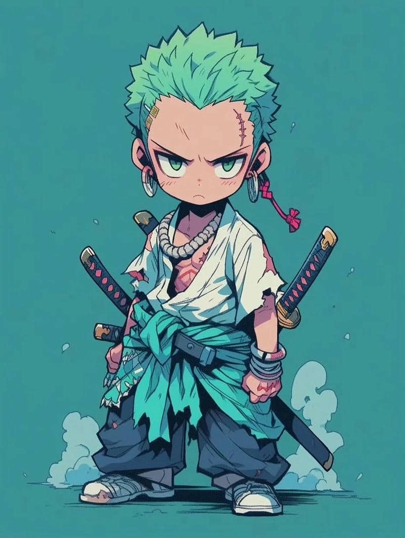 Chiêm ngưỡng phiên bản one piece chibi zoro siêu ngầu