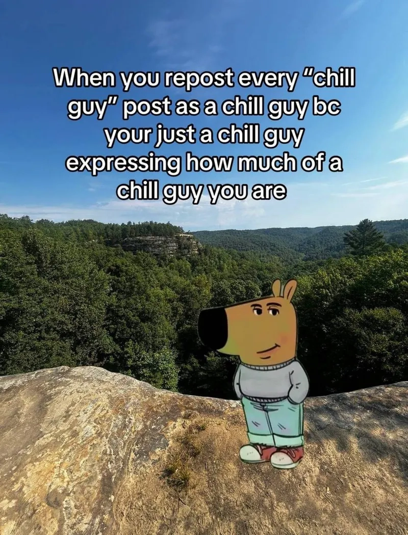 Biểu cảm cực chất của meme chill guy đang hot