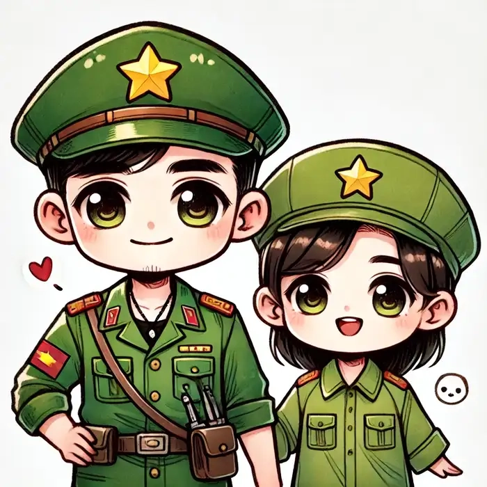 Tuyển chọn hình ảnh chú bộ đội chibi sắc nét