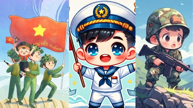 Ảnh chú bộ đội chibi là như thế nào