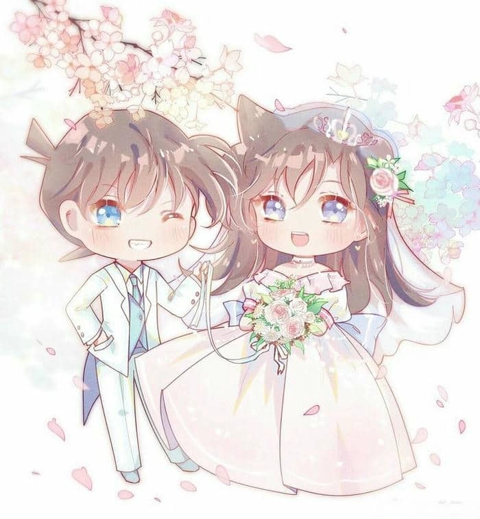 Bộ hình chibi cô dâu chú rể nhiều phong cách đáng yêu