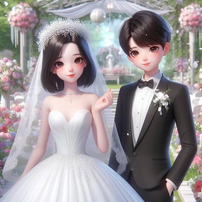 Chiêm ngưỡng hình ảnh cô dâu chú rể chibi mới nhất