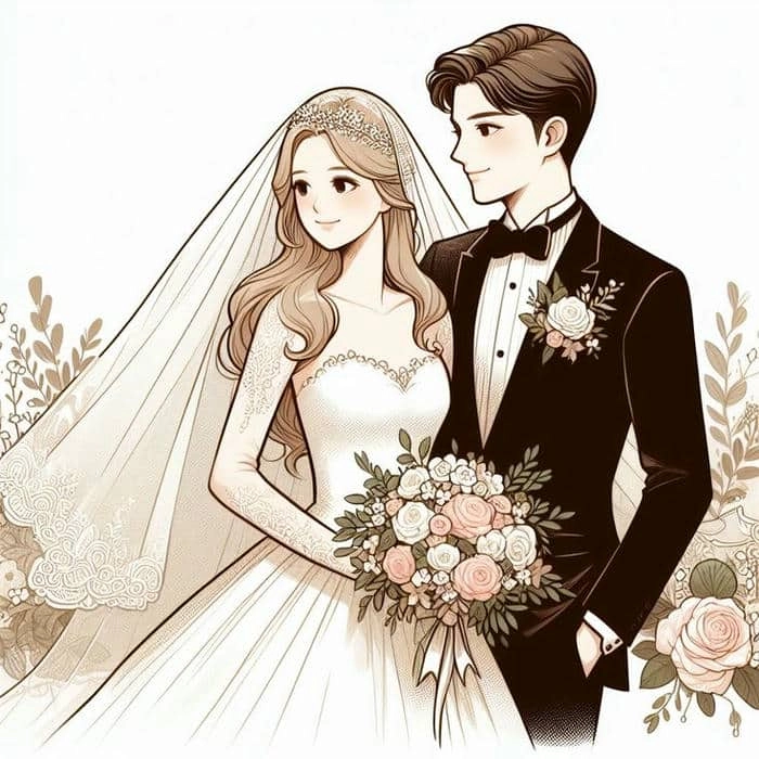 Đổi mới với avatar đôi cô dâu chú rể chibi cực yêu