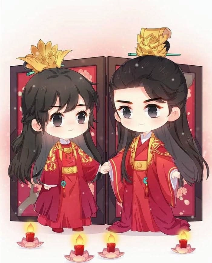 Tìm kiếm vector cô dâu chú rể chibi cực nét miễn phí