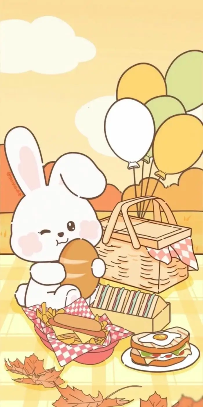 Bộ ảnh hình thỏ hoạt hình cute dễ thương