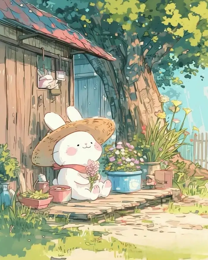 Ngắm nhìn ảnh thỏ hoạt hình cute cực yêu