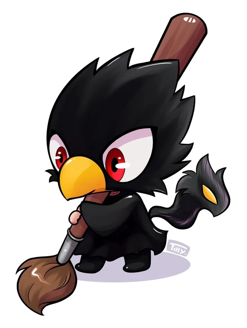 Fumikage Tokoyami chibi vừa ngầu vừa dễ thương