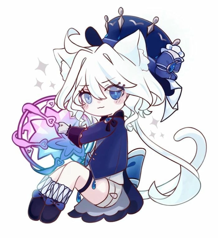 Sử dụng emote furina chibi tạo điểm nhấn chat