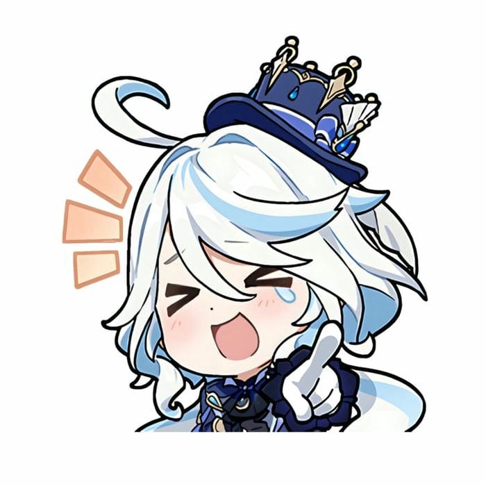 Thêm vui với bộ furina chibi sticker đa dạng