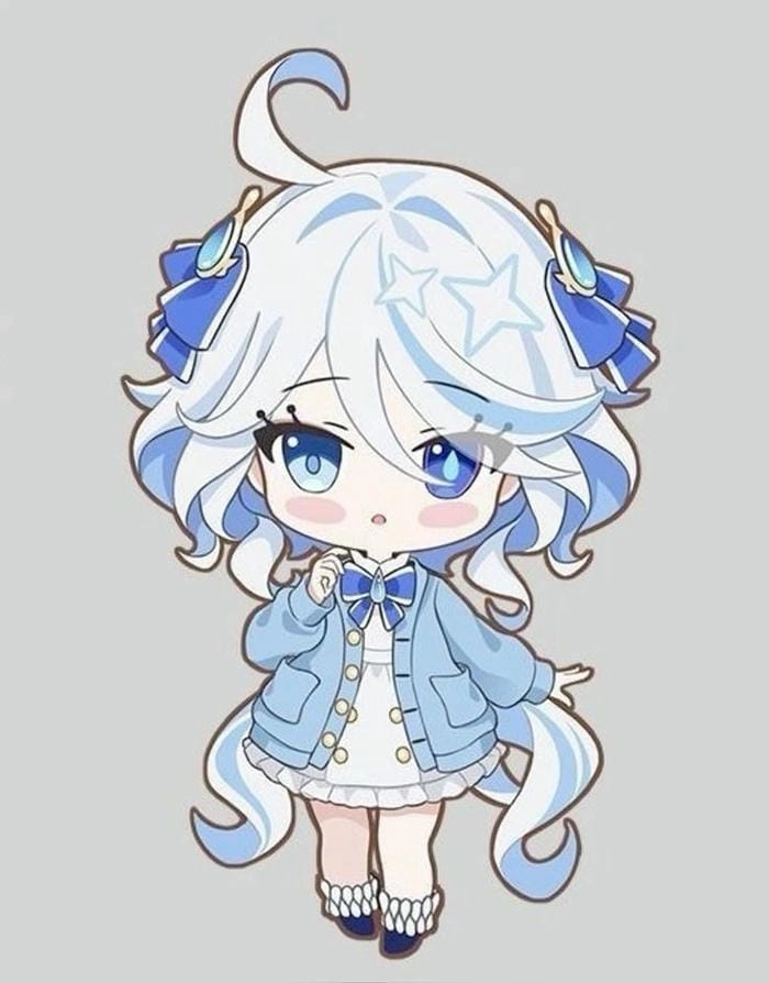 Bộ furina chibi sticker png chất lượng cao chờ bạn
