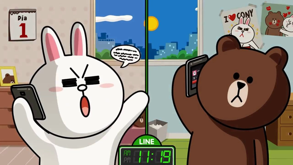 Tình bạn đáng yêu của gấu brown và thỏ cony chibi