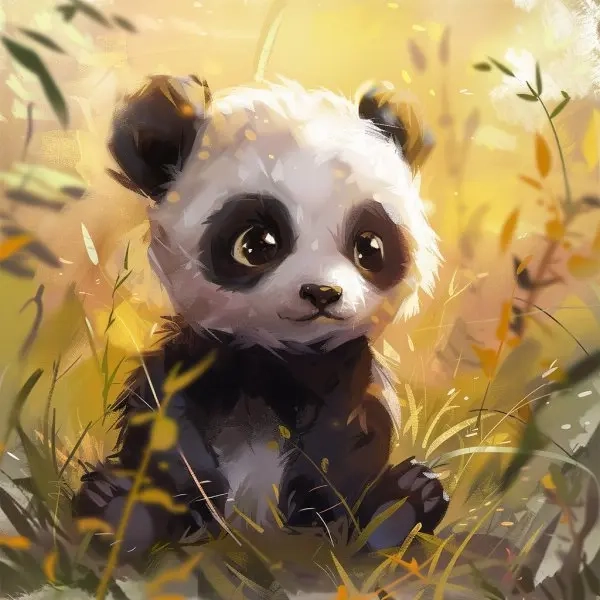 Đáng yêu với con gấu trúc avatar hình cute chibi