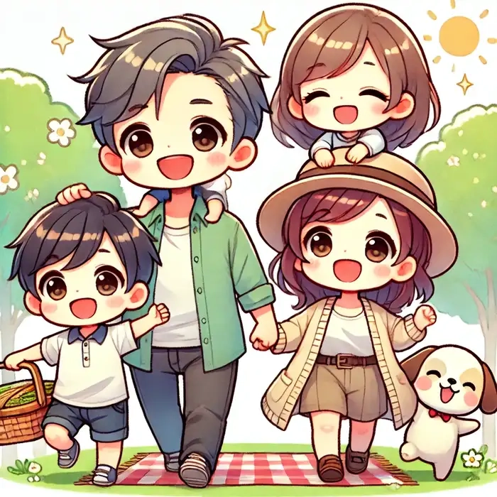 Cùng xem bộ hình ảnh gia đình chibi