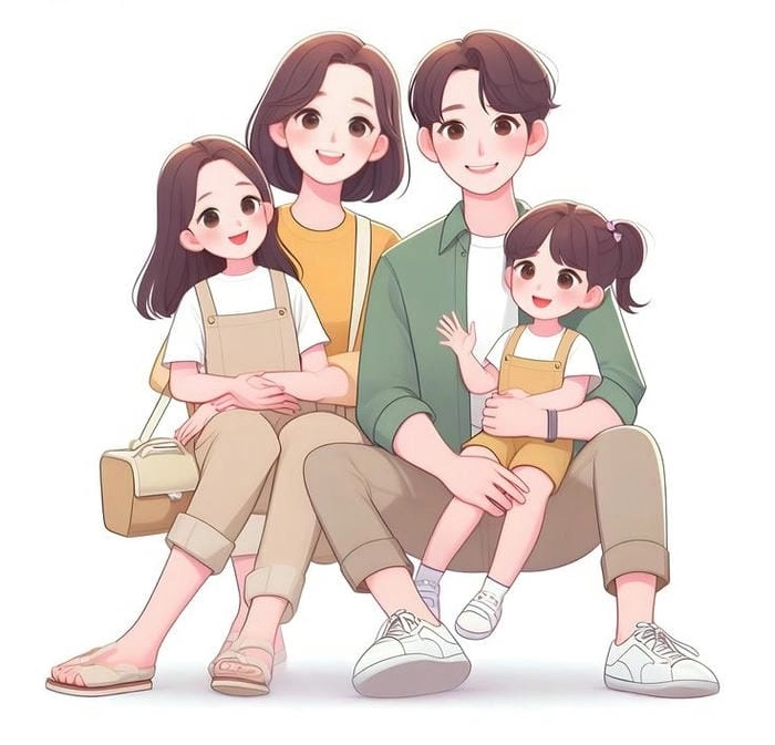 Học ngay cách vẽ ảnh gia đình chibi