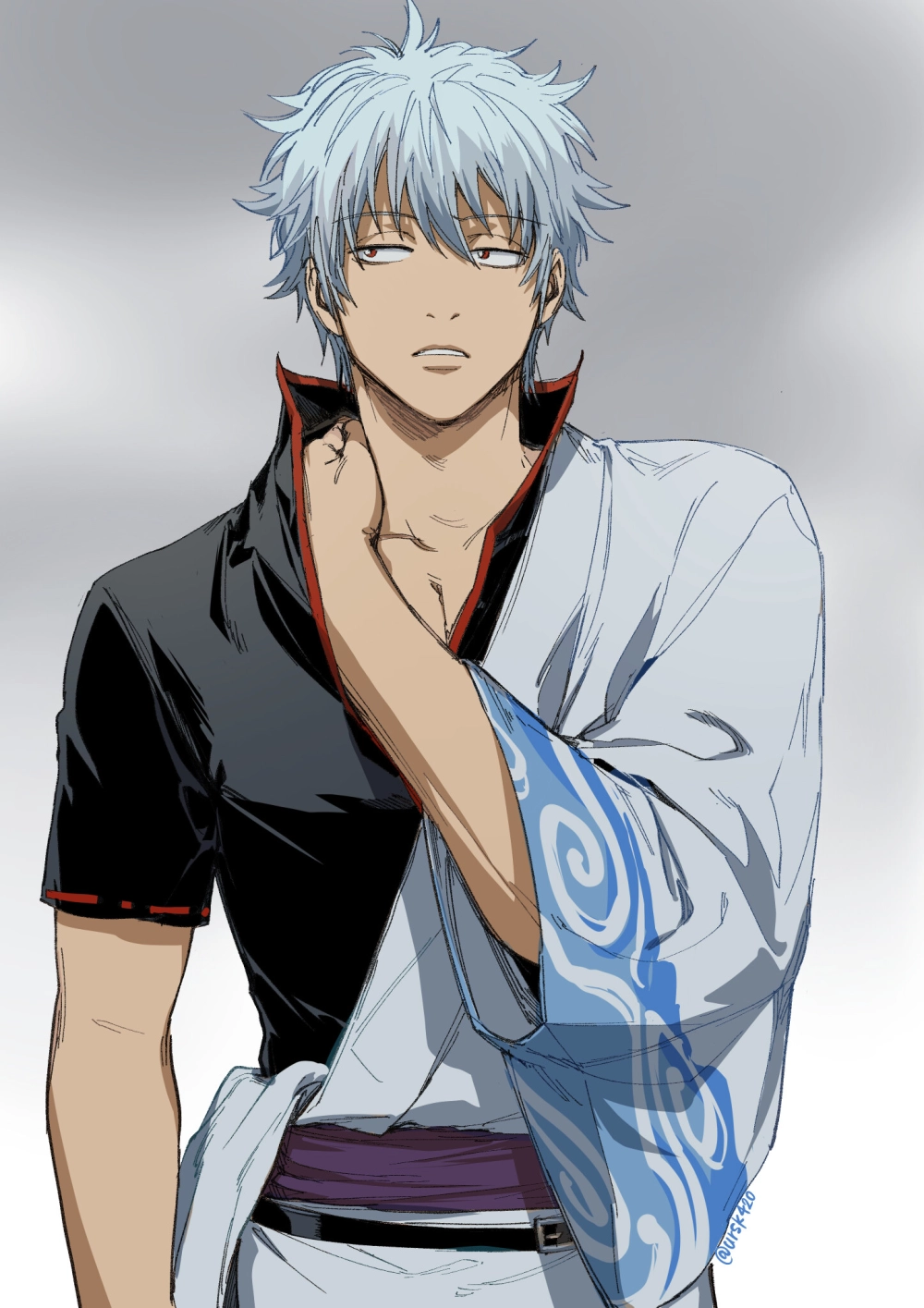 Gintama Sakata Gintoki mang nét buồn sau nụ cười