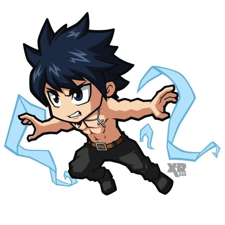 Gray Fullbuster chibi phiên bản dễ thương nhưng không kém phần ngầu