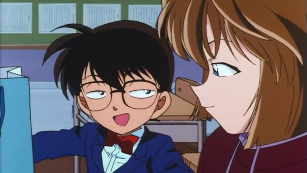 Ảnh Conan và Haibara đầy cảm xúc nhẹ nhàng sâu lắng