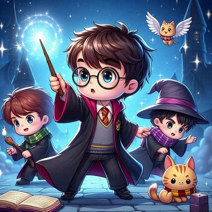 Sưu tập tranh vector harry potter chibi vector sắc nét