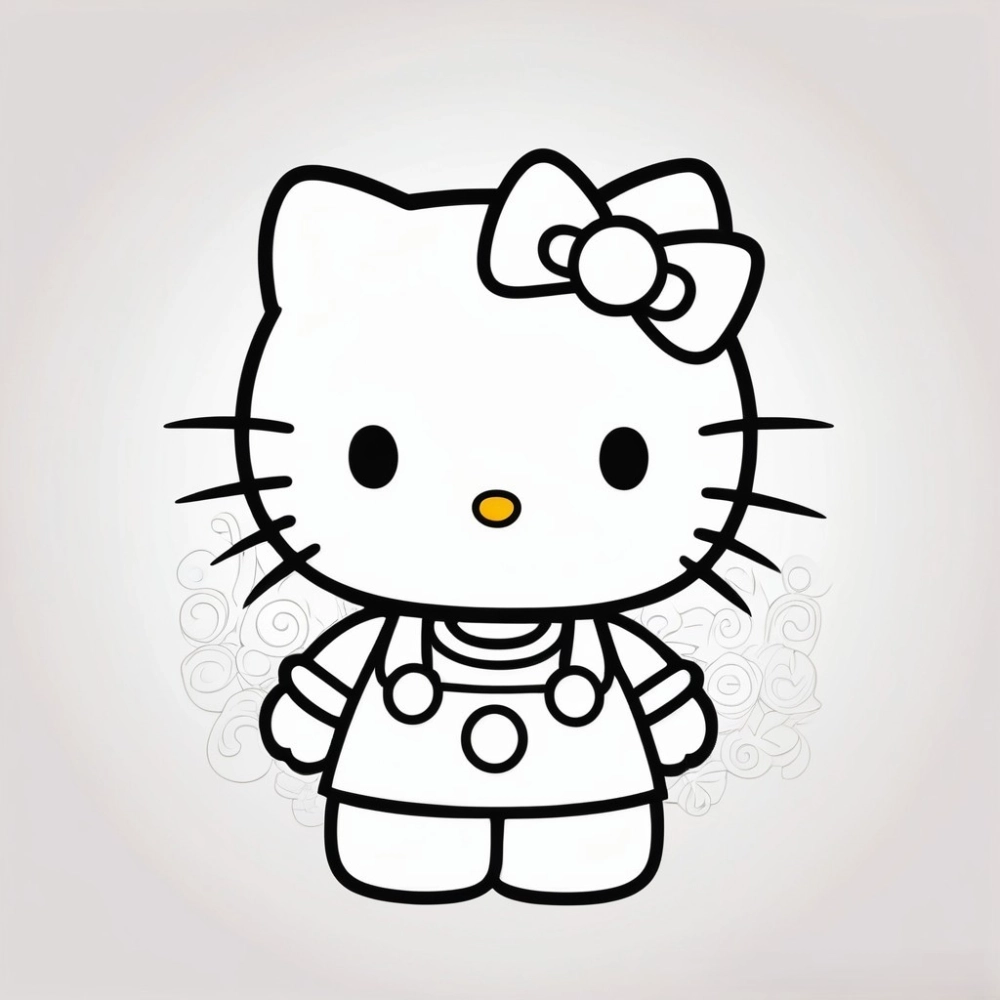 Bé hào hứng với bộ tô màu hello kitty cực kỳ dễ thương