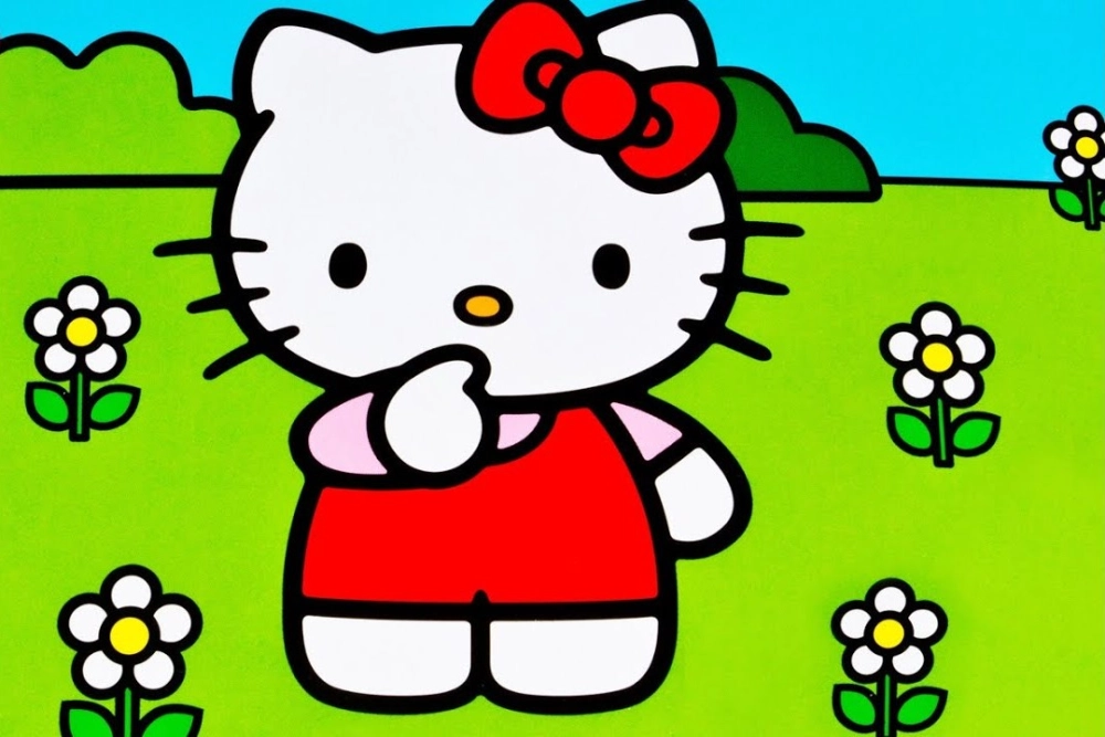 Tặng ngay file in tô màu con mèo hello kitty miễn phí