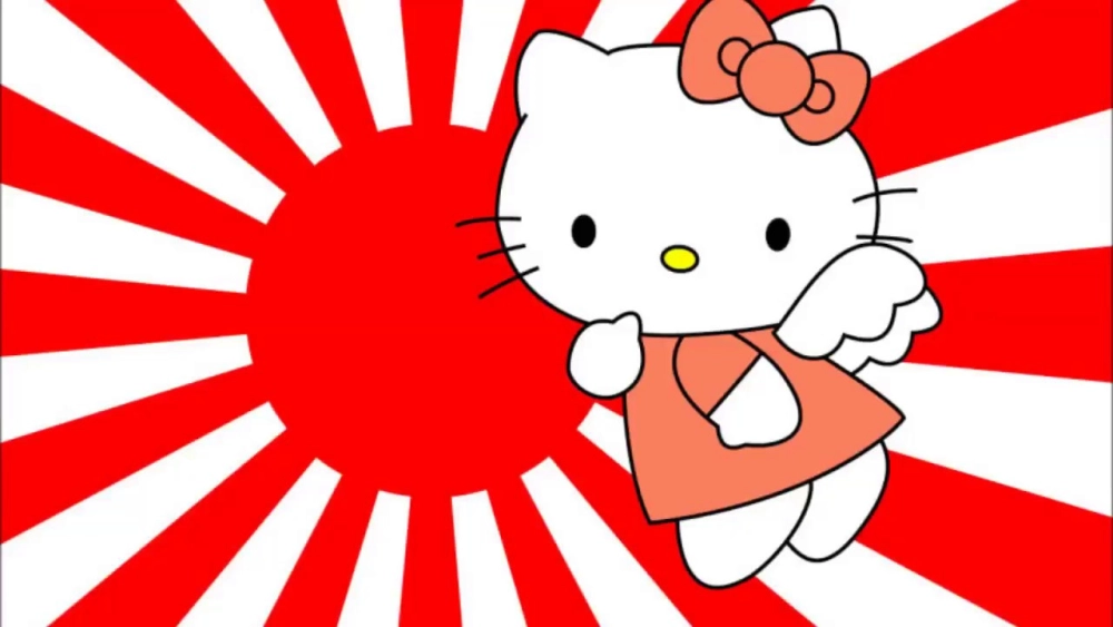 Bản in dễ thương tô hình hello kitty khổ lớn