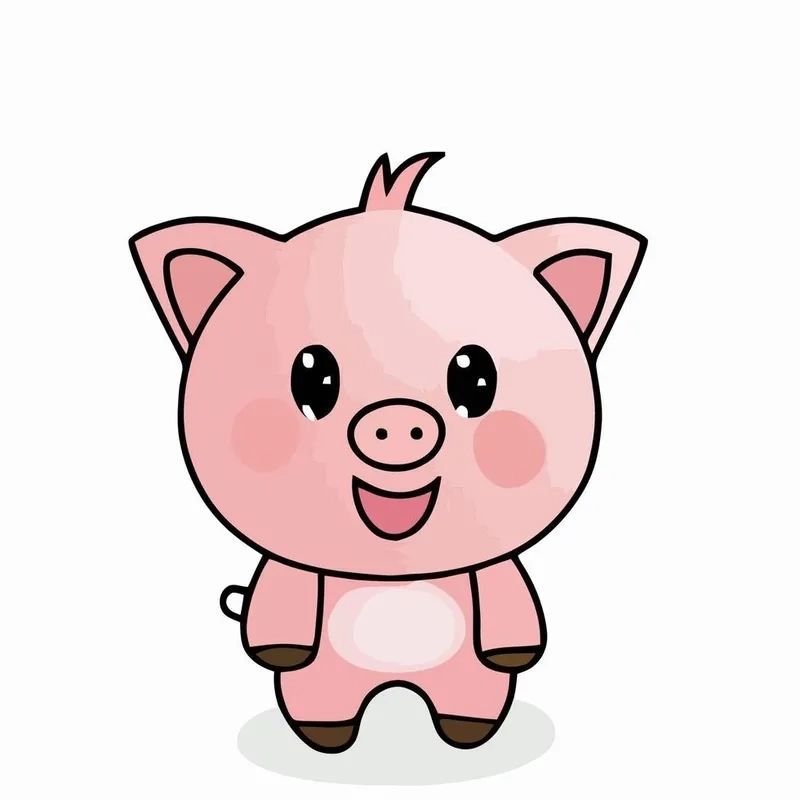 Ngắm hình con heo dễ thương chibi đẹp