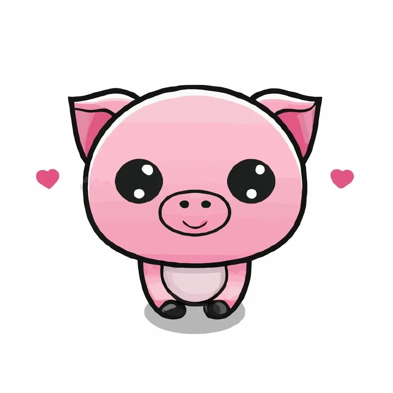 Tải ngay hình heo cute chibi đáng yêu