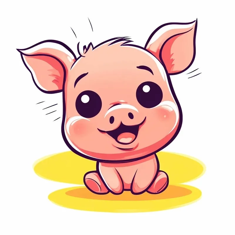 Tải ngay ảnh lợn chibi dễ thương nhất