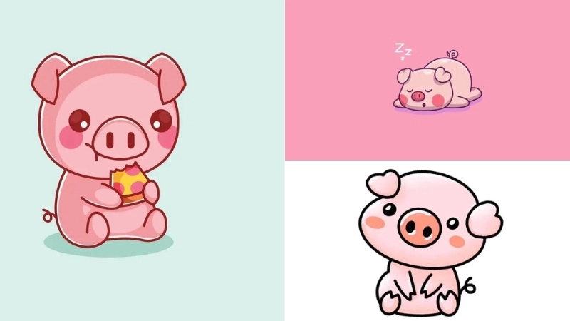 Ảnh heo cute chibi là như thế nào