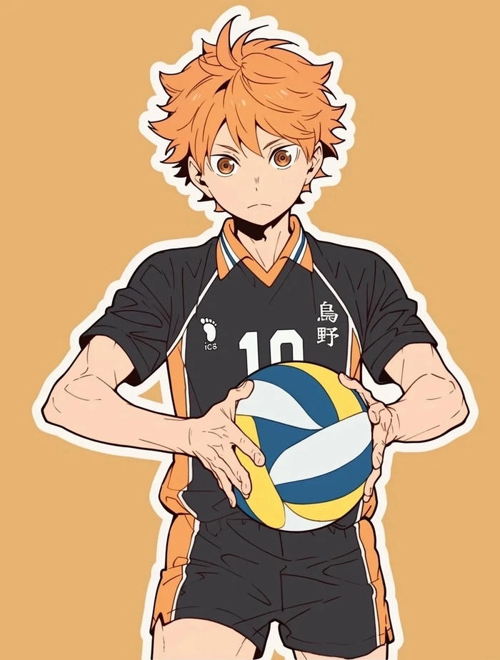 Shoyo Hinata Haikyu ánh mắt cháy bỏng vì chiến thắng