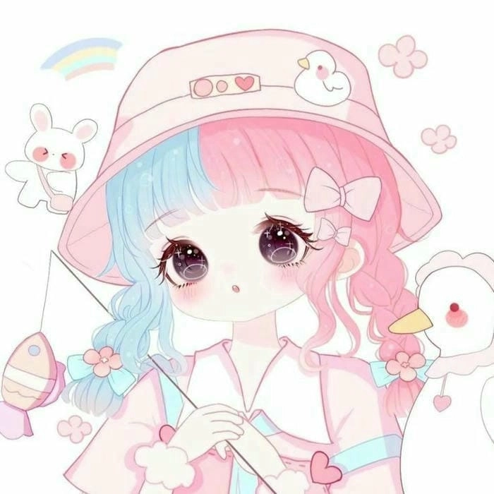 Khám phá hình ảnh chibi nữ cute màu xanh dương ngọt ngào