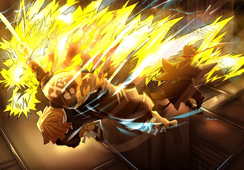 Chiêm ngưỡng hình ảnh zenitsu và nezuko siêu dễ thương