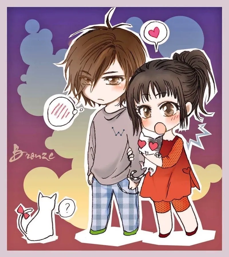 Bộ sưu tập cặp đôi chibi cute dễ thương