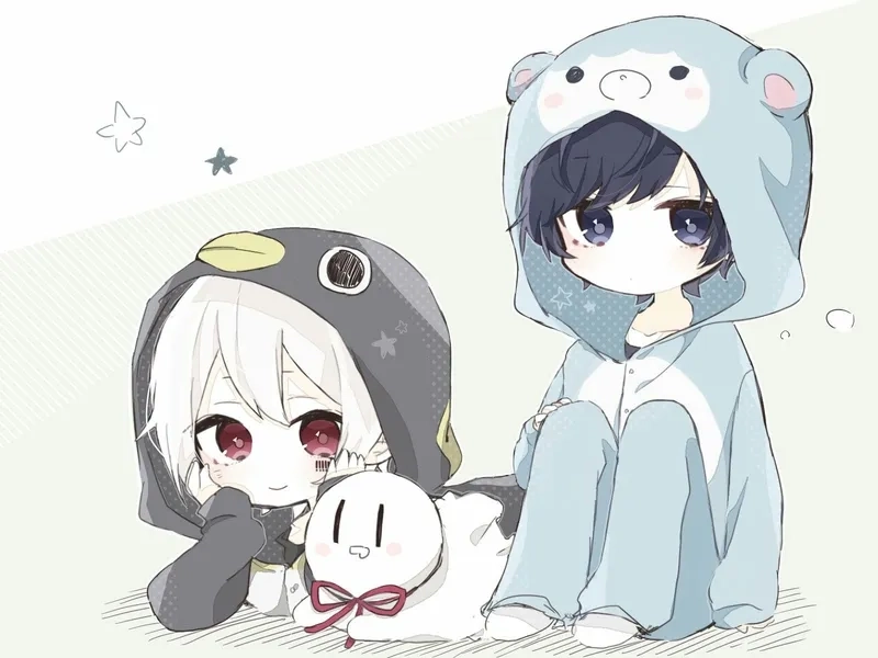 Tải về hình cặp đôi chibi cute cực xinh