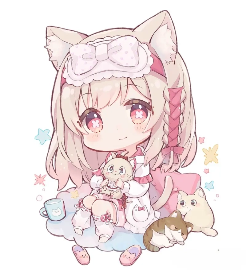 Tải ngay hình nền cute chibi nữ xinh xắn