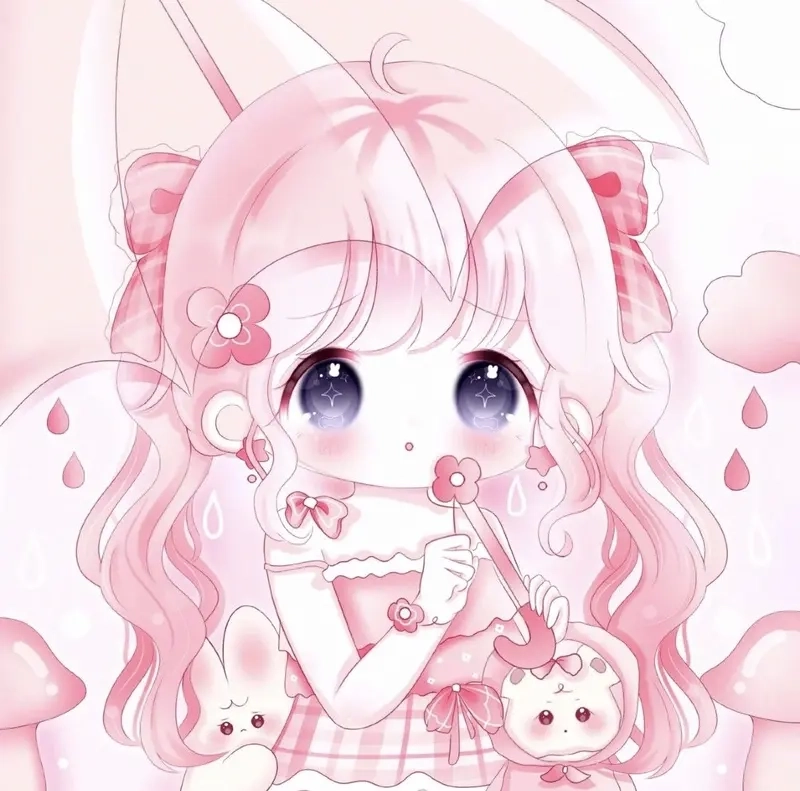Lưu ngay hình nền chibi cute nữ dễ thương
