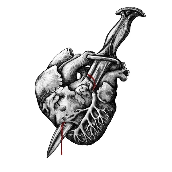 Cập nhật hình trái tim nhỏ nền đen buồn