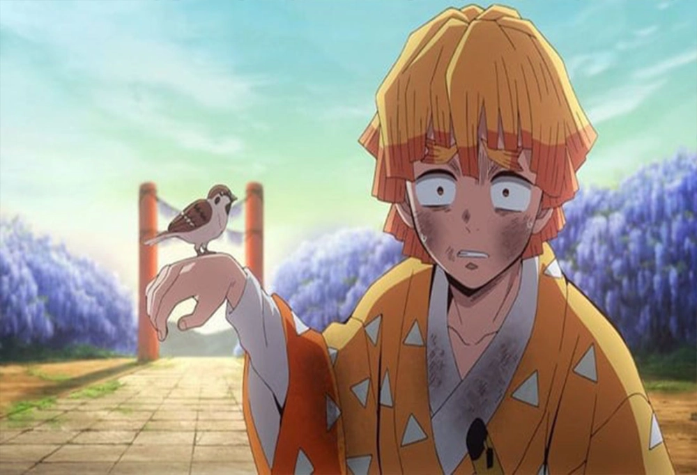 Hình ảnh của Zenitsu qua nhiều khoảnh khắc