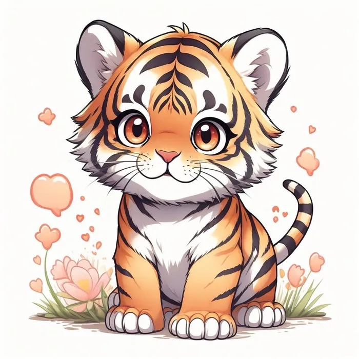 Khám phá cute hổ con dễ thương chibi mới