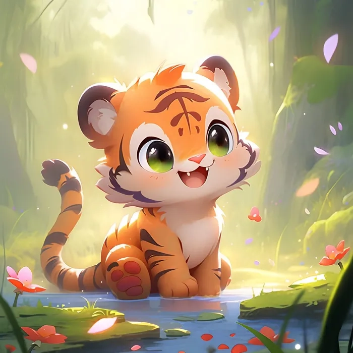 Bộ sưu tập hình hổ chibi đẹp miễn phí